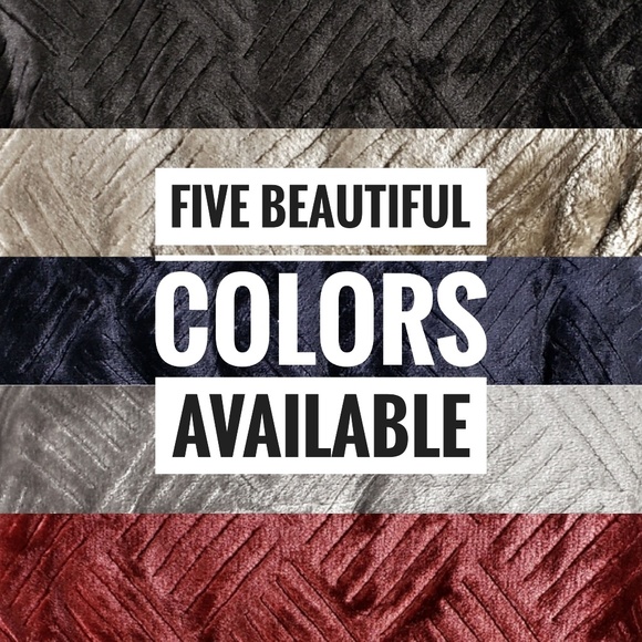 Monte & Jardin Embossed Luxury Velvet Throw Blue - Picture 7 of 7